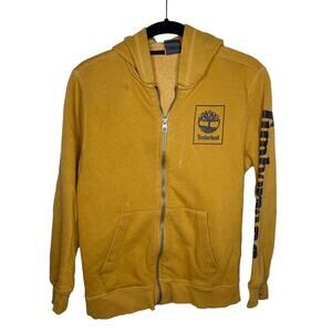 TIMBERLAND / Hayes Wheat full zip fleece logo hoodie / M